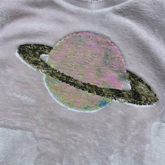 (Girls 10-12) pink sequin sweater - Picture 3 of 8